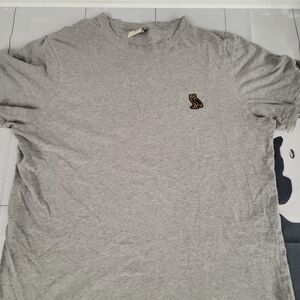 OVO Gray Men's Loose Fit T Shirt, Large